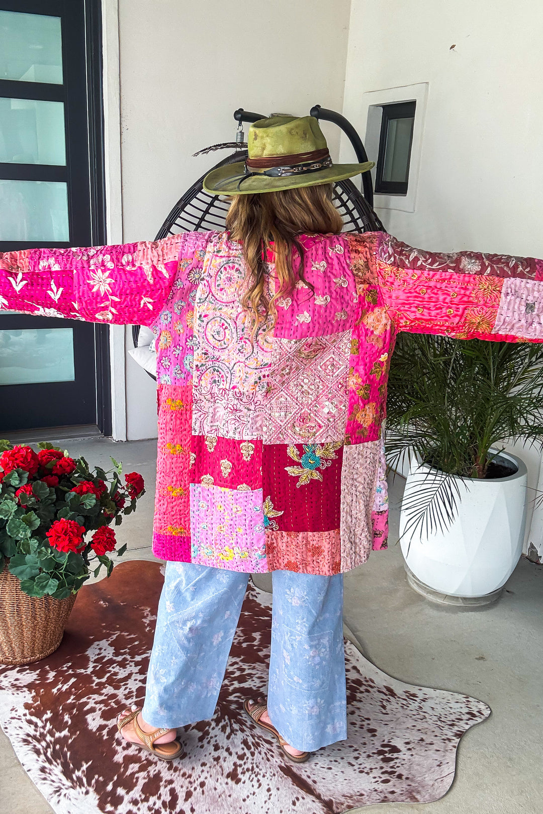 Timeless Spark Kimono - 100% Cotton Pink