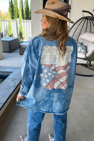 The Nepal Oversized Kimono - 100% Cotton - Blue