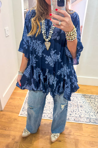 AHB EXCLUSIVE: All The While Vest - Denim/Leopard - 100% COTTON