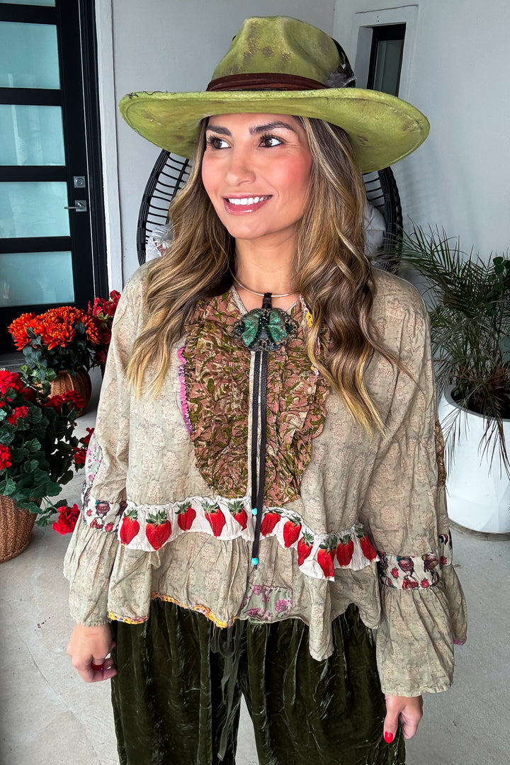 HJG Honey Bloom Top - Moss