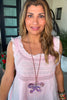Tied With Grace Tunic/Tank - 100% Cotton - Pink