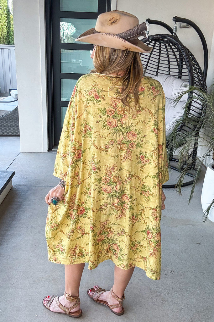 PRE ORDER: Vintage Garden Oversized Tunic Dress - 100% Cotton