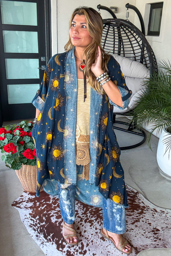 Love You to the Moon and Back Duster - 100% Linen