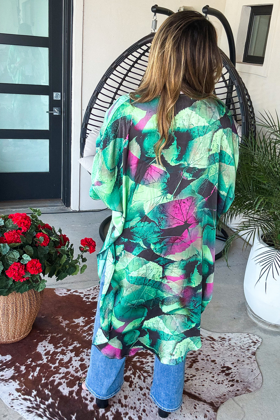 Rainforest Romance Kimono - Green