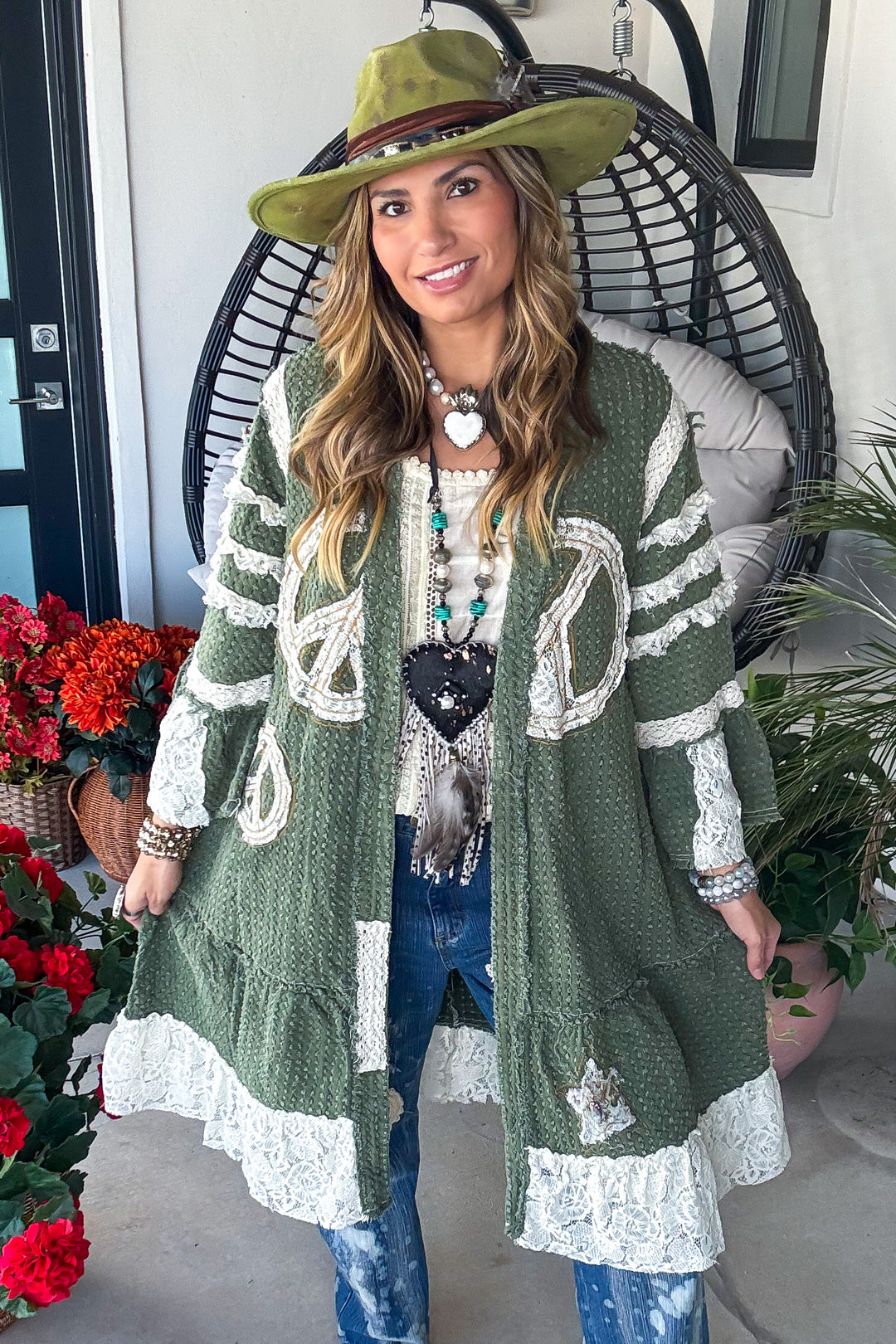 Selah Springs Duster - 100% Cotton - Olive