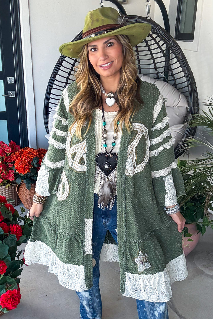Selah Springs Duster - 100% Cotton - Olive