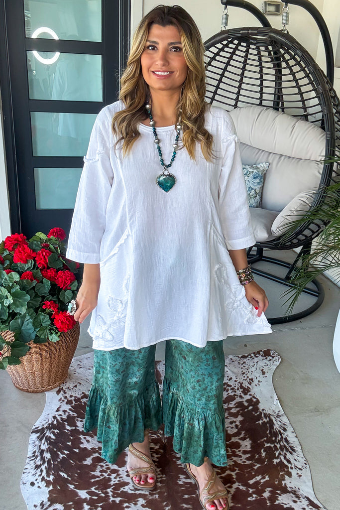 Simple Serenity Tunic - 100% Cotton - White