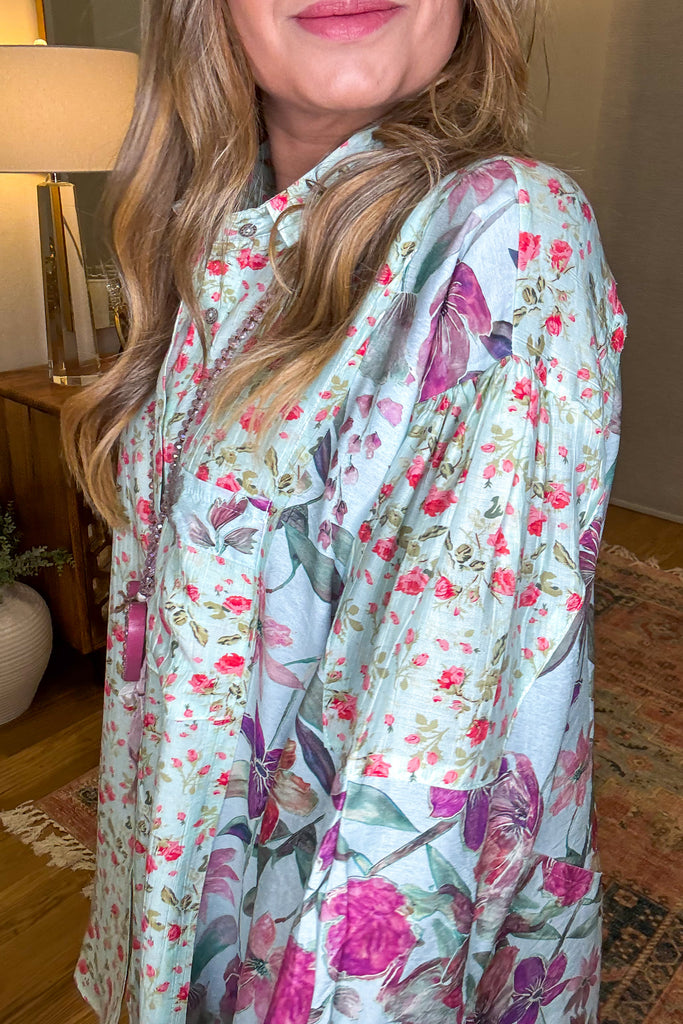 Wildflower Walks Tunic - Mint