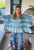 Gypsy Breeze Oversized Top - Lagoon