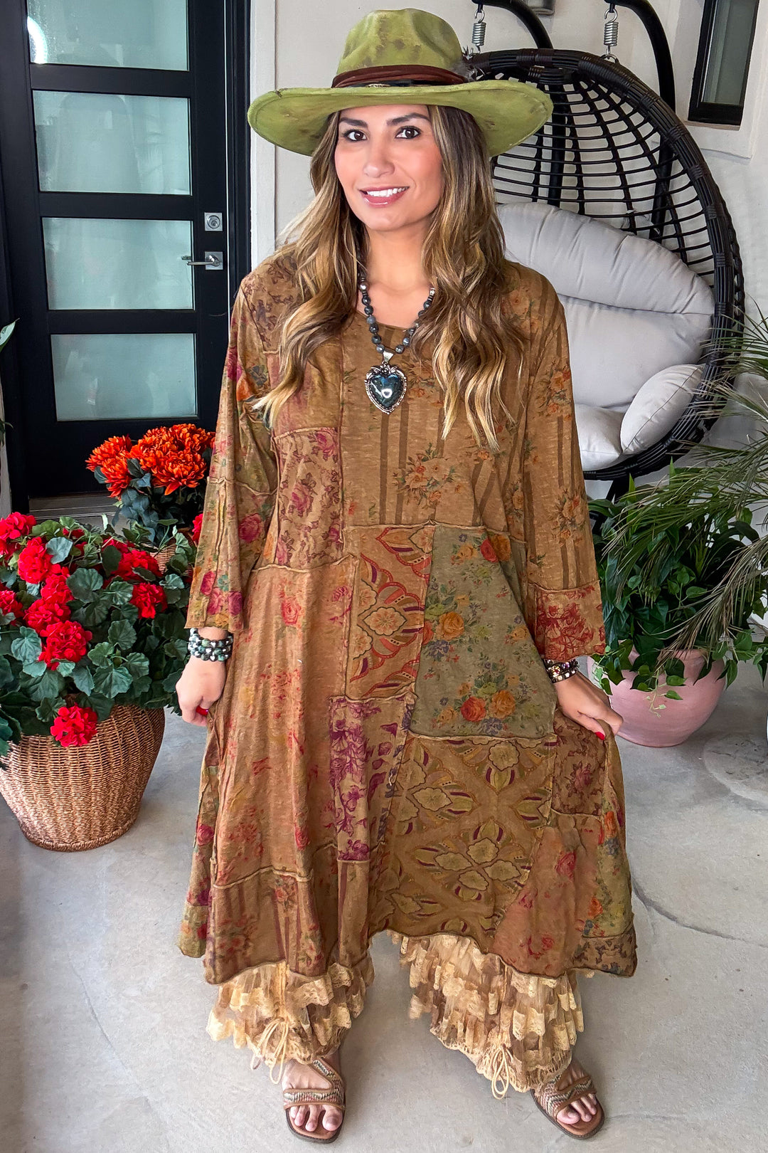 Patchwork Dream Dress - Fall Colors - 100% Cotton
