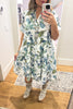 Coastal Floral Linen Dress - Made In Italy - 100% Linen