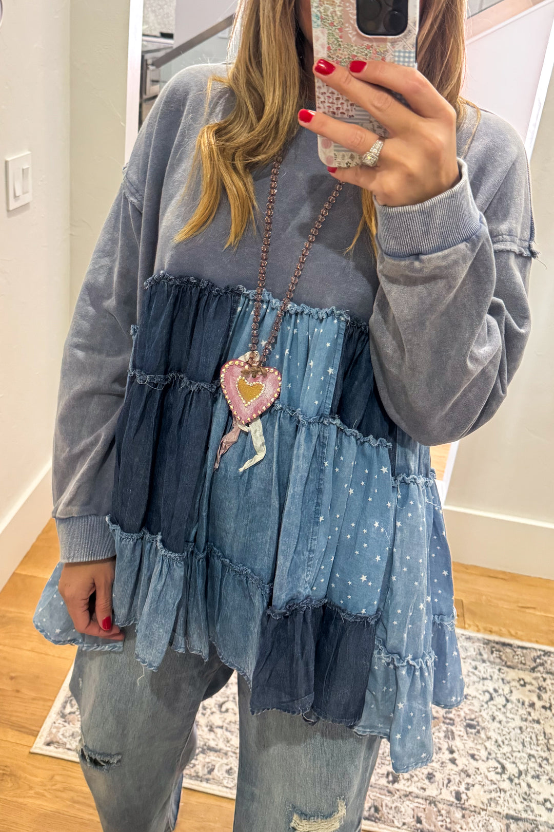 Flatter Me Fit Oversized Sweater - 100% Cotton - Blue