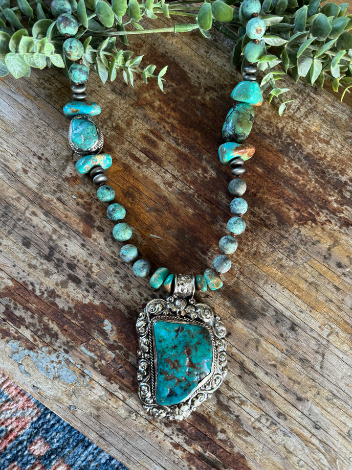 Handmade in Texas - One of a Kind Authentic Turquoise Necklace