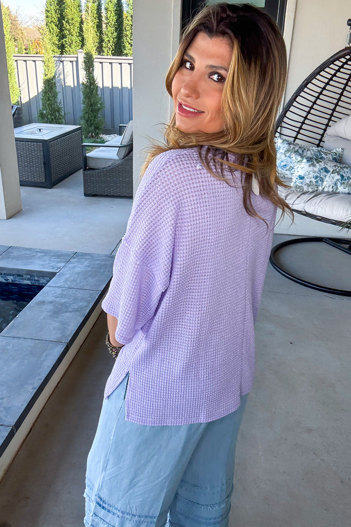Whispers Of Lilac Oversized Top - Lilac