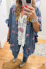 Bloom In Motion Oversized Cardigan - DK. Denim