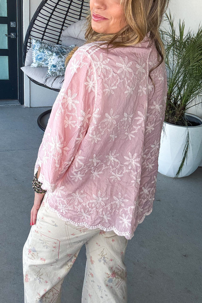 Pink Whispers Oversized Top - Pink