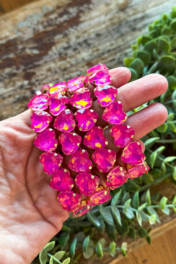 Pink Heart Stretch Bracelet (EACH SOLD SEPARATELY)