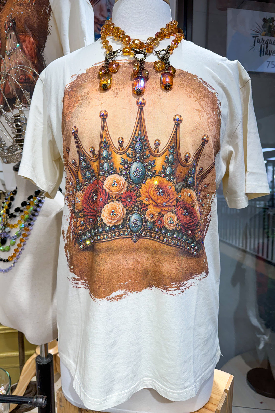 Crown Jewels Rhinestone Tee - 100% Cotton