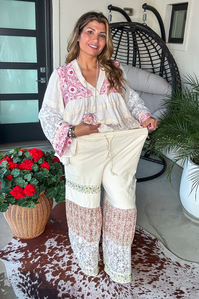 Canyon Echo Elastic Waist Oversized Pants - 100% Cotton