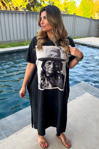 jersey oversized dress Oversized Gray Cotton Jersey Dress: Long Sleeve Tunic with Pockets