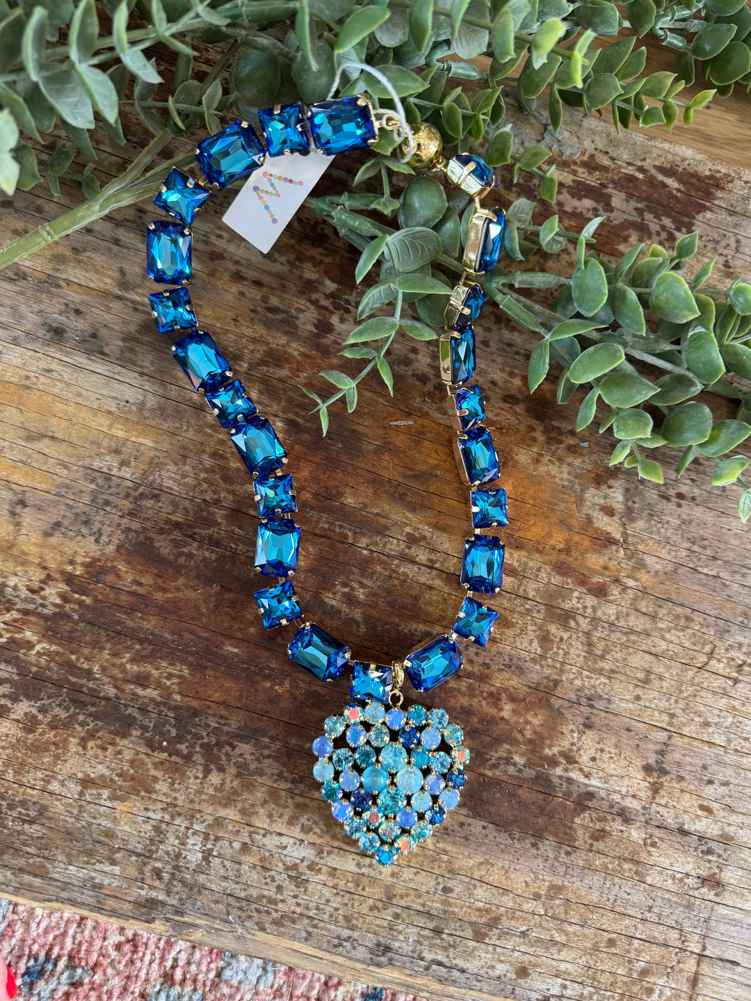 WAFA Heart Necklace - Blue