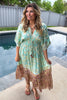 Sunset Paisley Dream Maxi Dress - Mint