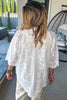 Sweet Embrace Oversized  Top - 100% Cotton - White