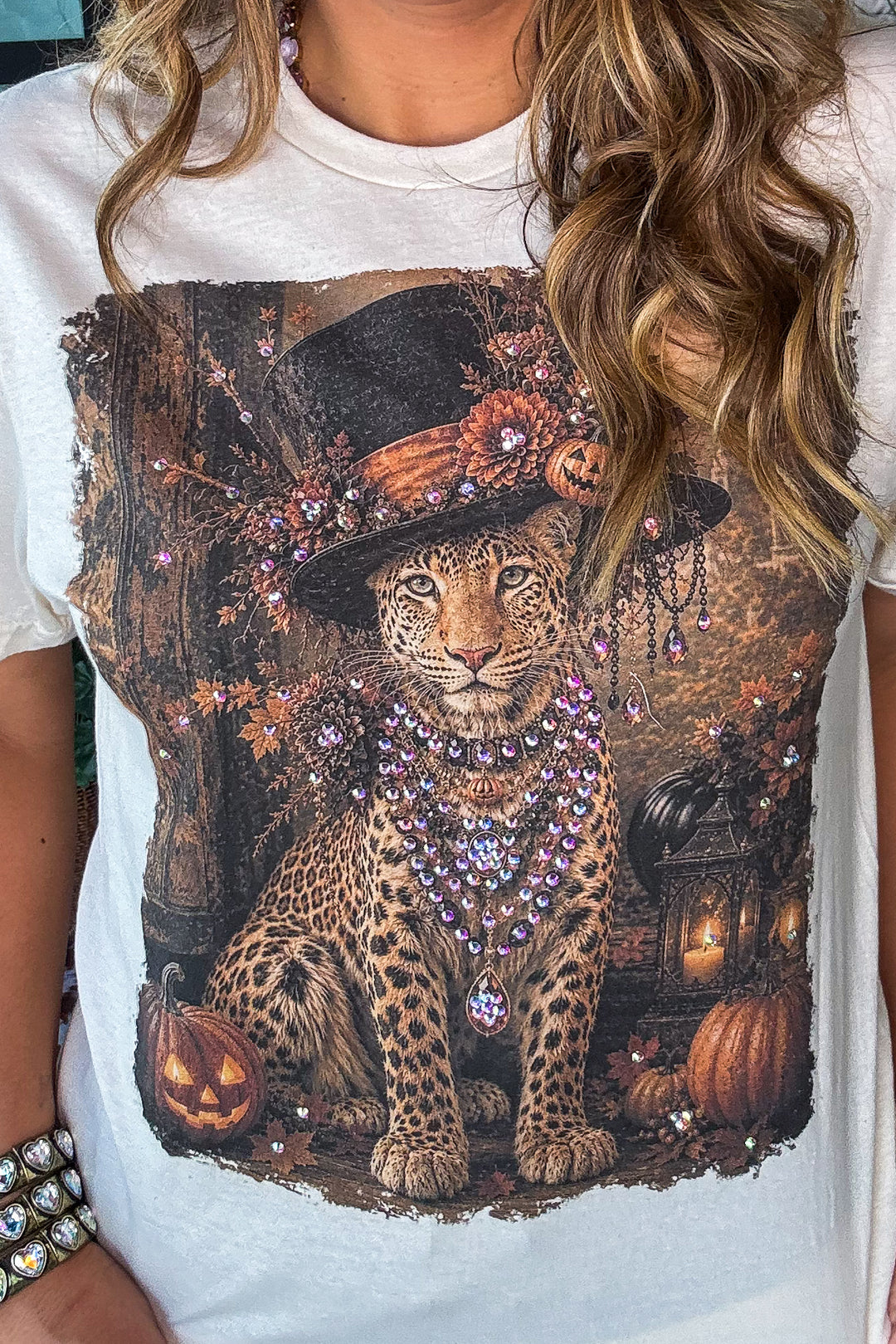 Midnight Magic Cheetah Tee - 100% Cotton