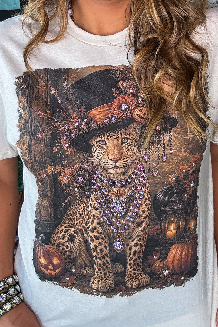 Midnight Magic Cheetah Tee - 100% Cotton