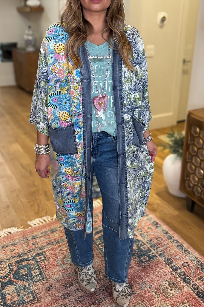 First Light Cardigan - Blue Denim Detail