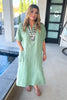 Impressively Attractive Oversized Dress - Made In Italy - 100% Linen