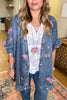 Bloom In Motion Oversized Cardigan - DK. Denim