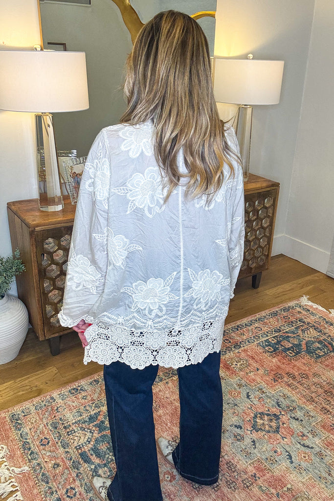 Sunlit Petal Oversized Tunic - Natural