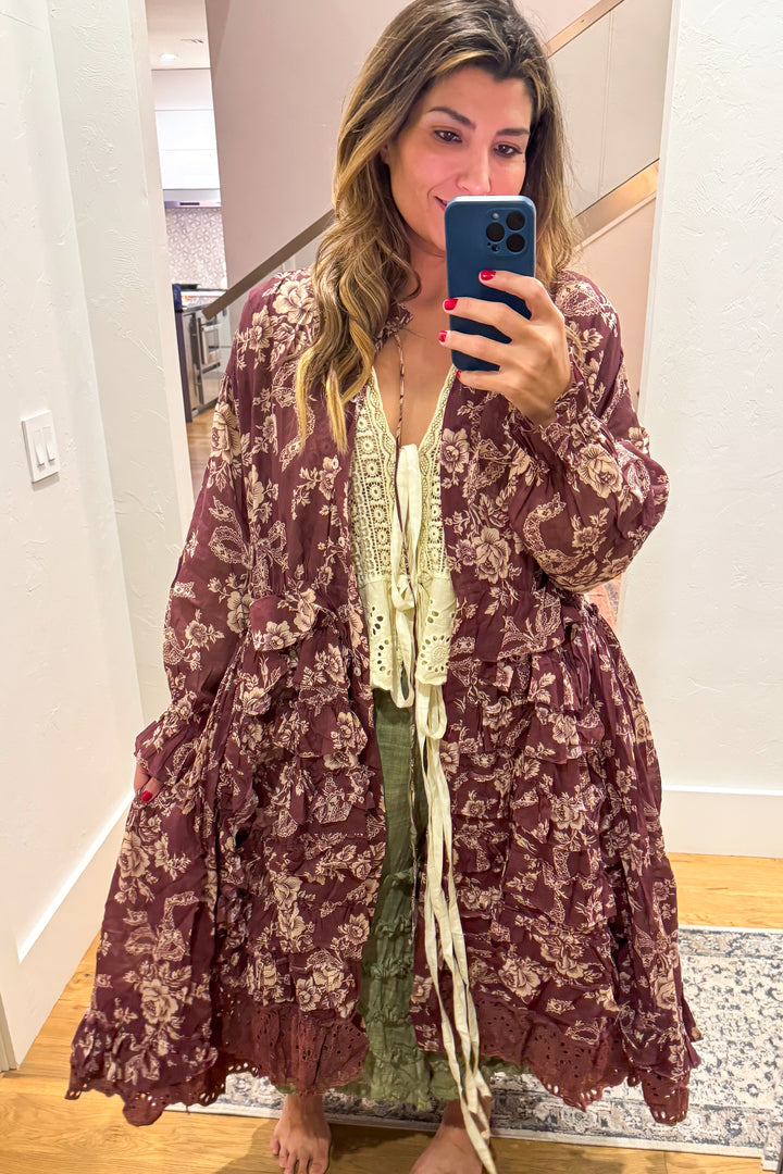 Whispering Blooms Duster - 100% Cotton