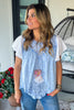 Blue Coast Breeze Top - 100% Cotton - Blue