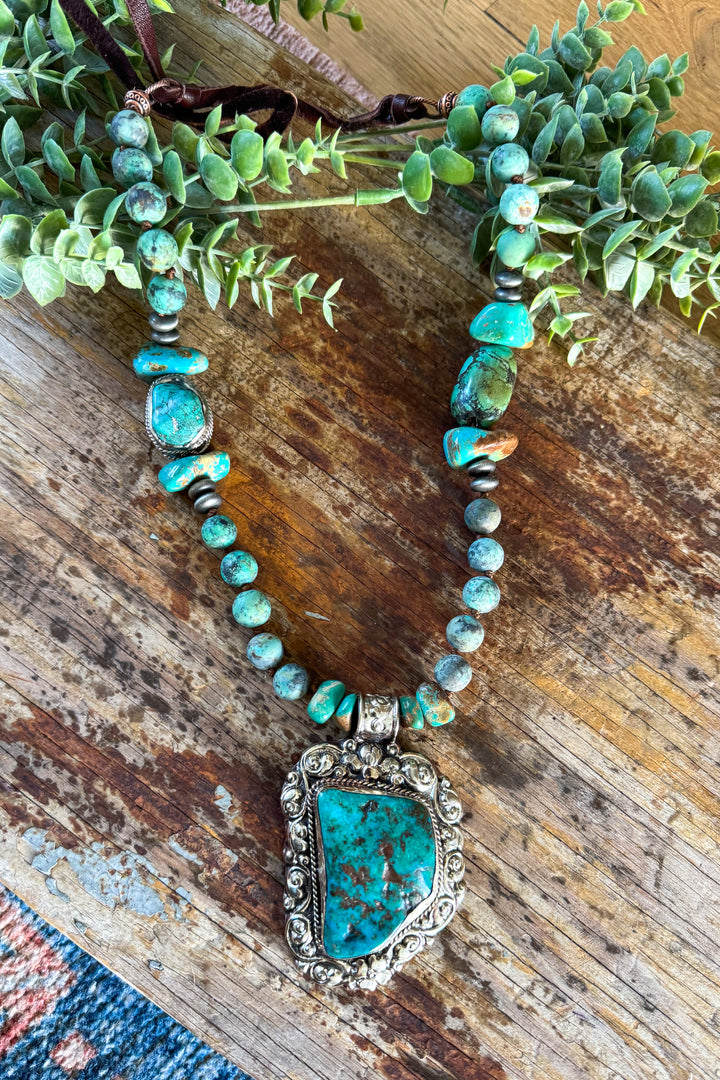 Handmade in Texas - One of a Kind Authentic Turquoise Necklace