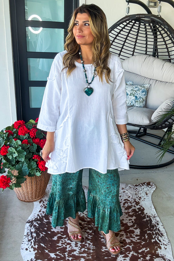 Simple Serenity Tunic - 100% Cotton - White