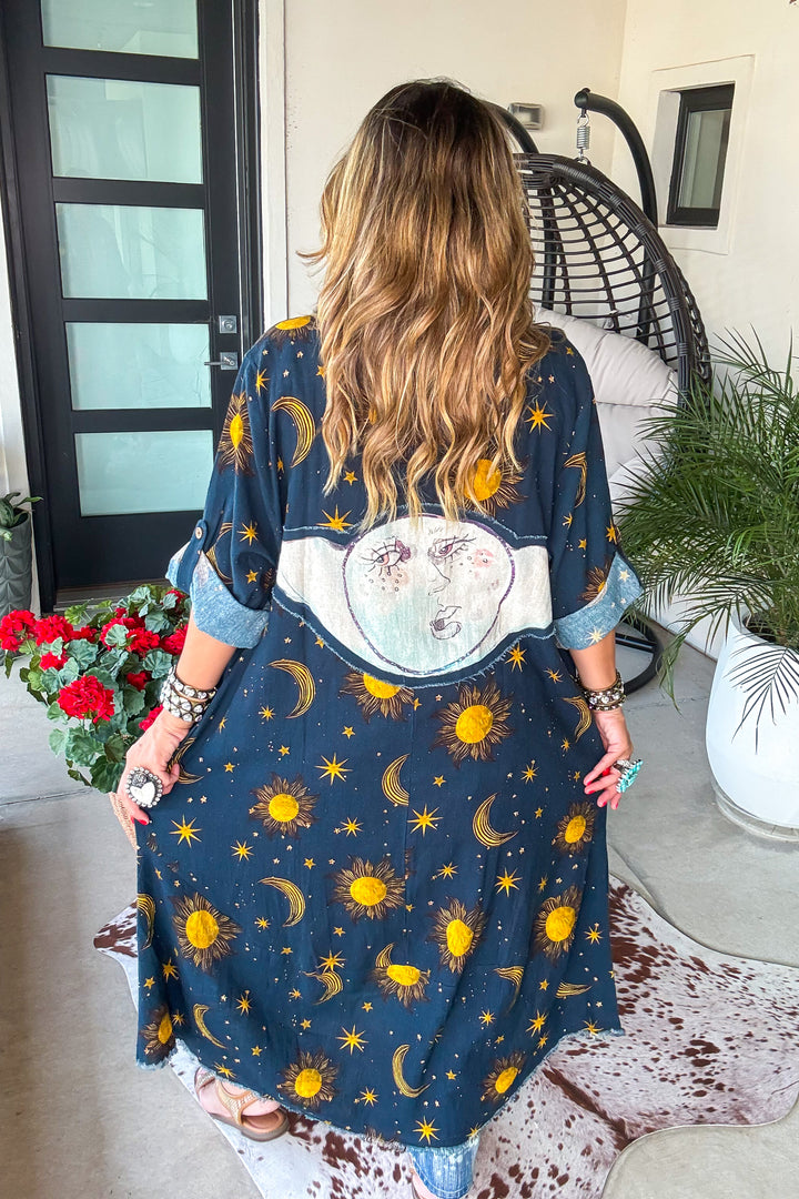Love You to the Moon and Back Duster - 100% Linen