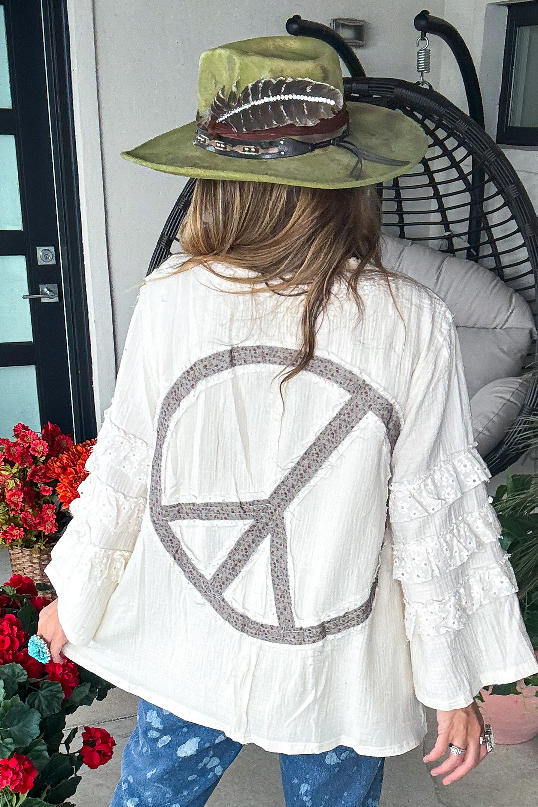 Peaceful Days Cardigan - 100% Cotton - Natural