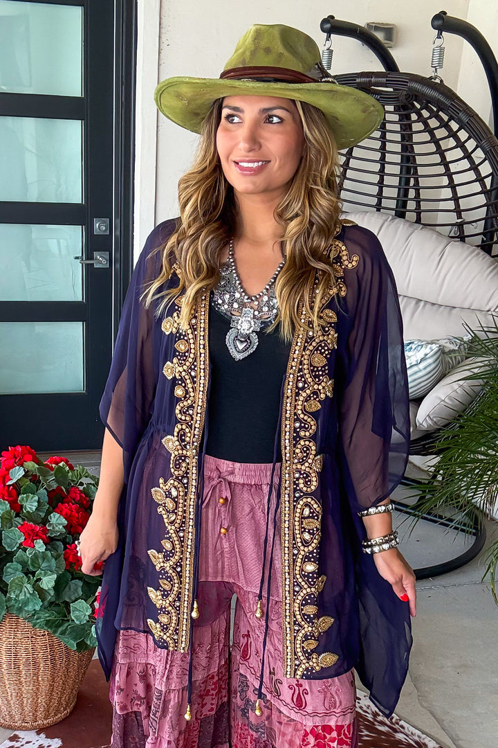 AHB EXCLUSIVE:  All That You Ever Dreamed Kimono - Navy -
