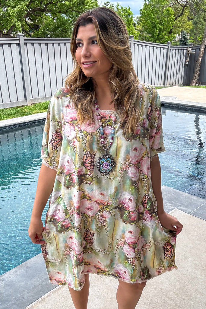 Painted Garden Heirloom Necklace - Handmade