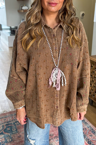 Simple Secrets Poncho - Mocha