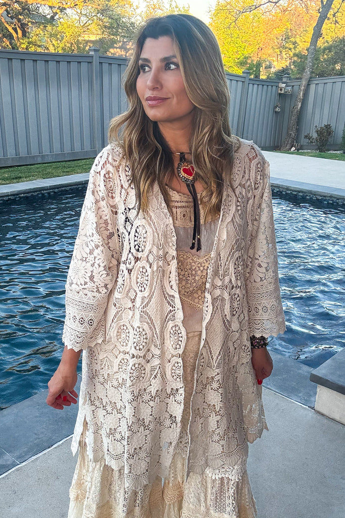 Timeless Grace Lace Duster - 100% COTTON - MADE IN USA