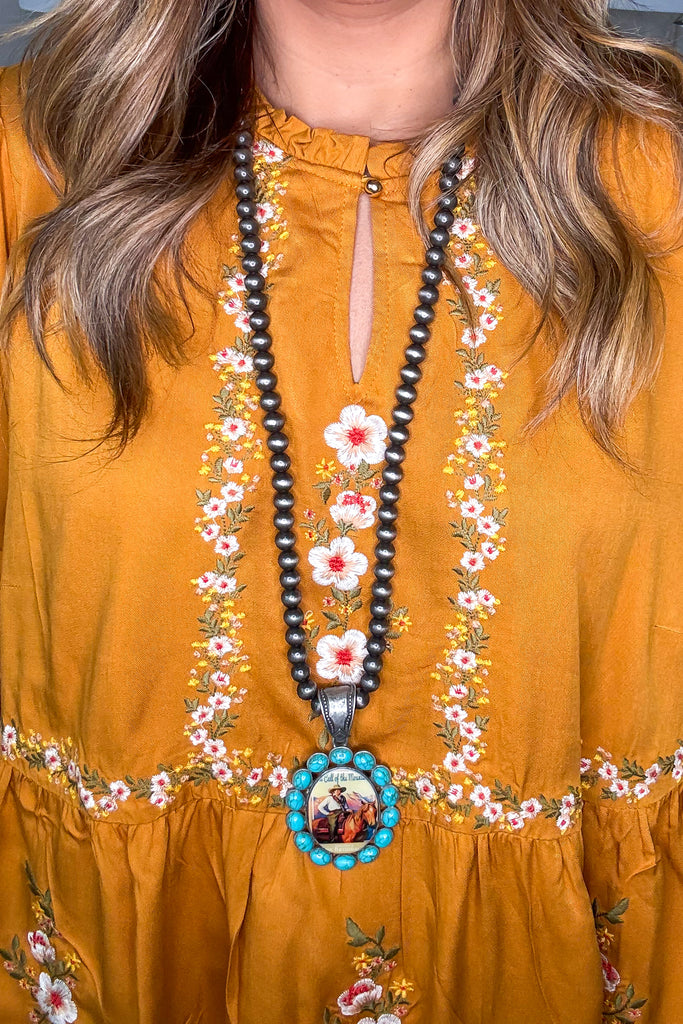 Time Is Mine Embroidered  - Marigold