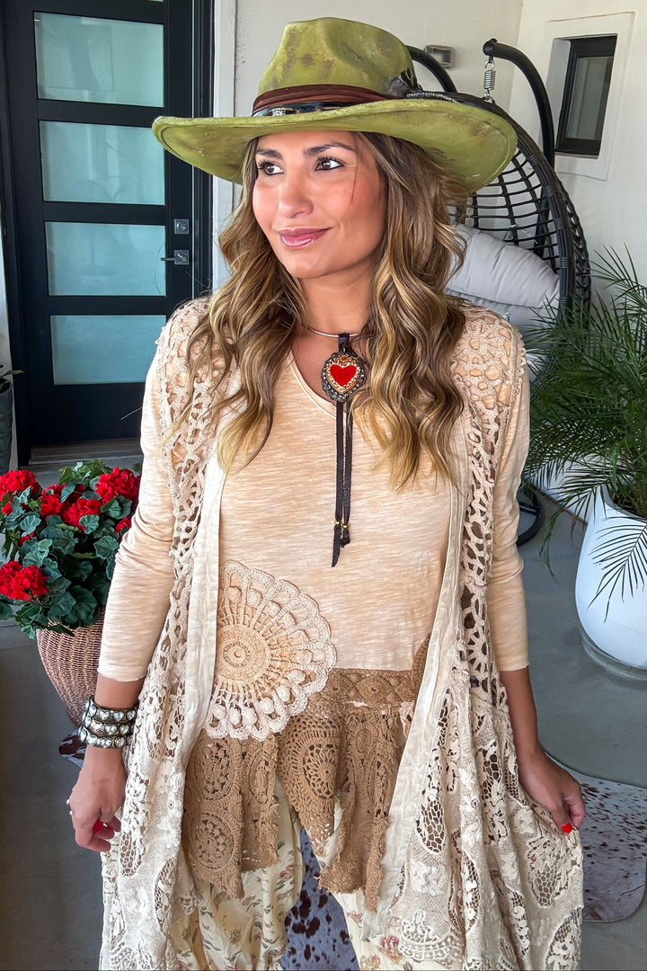 Squared Away Top 3/4 Sleeves - 100% Cotton