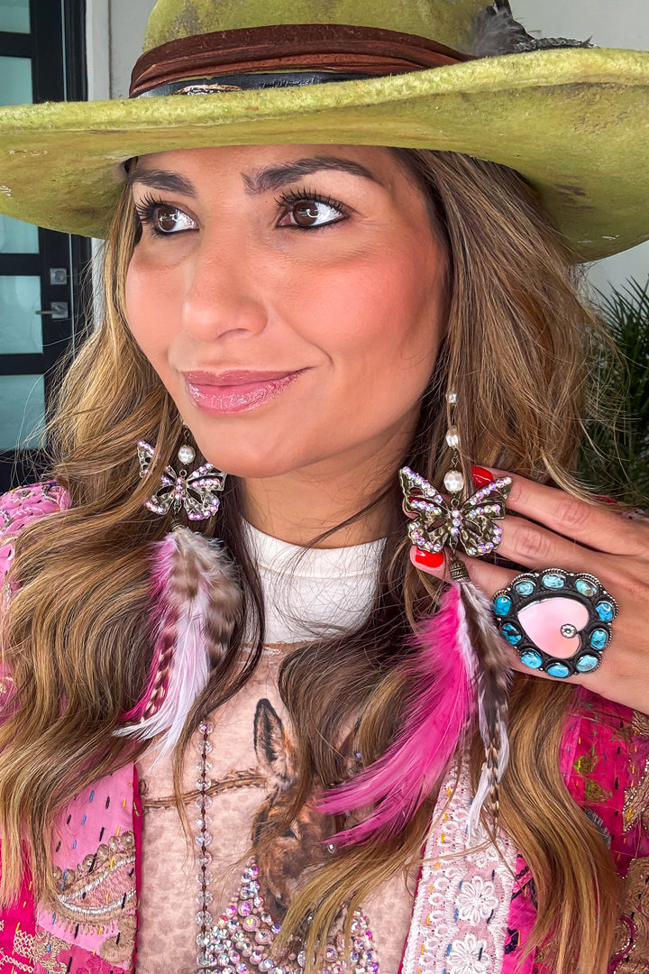Butterfly Feather Earrings