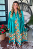 Botanical Breeze Maxi Dress - Teal