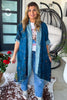 Midnight Moonflower Goddess Duster - 100% Cotton