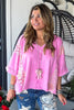 Picnic Mirage Top - 100% Cotton - Pink