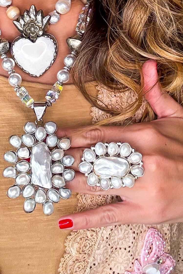 Heirloom Heart Baroque Pearl Ring